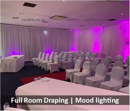 Holiday Inn  | Full Room Draping | Mood Lighting | North East | Durham | Wedding Decor